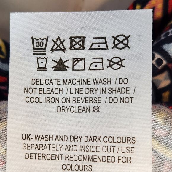 Boden Paisley Flutter Sleeve Jersey Dress w/ elastic waist, size 12 petite - Picture 9 of 9